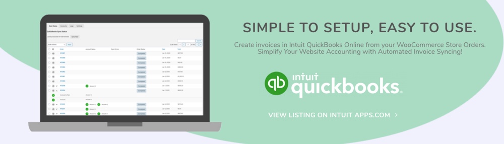 WooCommerce Invoice Sync for Quickbooks by BizSwoop