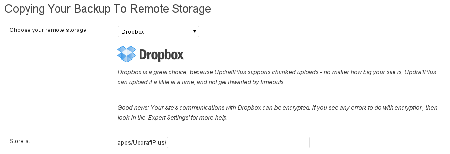 UpdraftPlus Add-On 1 Dropbox Subfolders