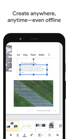 ساخت پاورپوینت با برنامه Google Slides