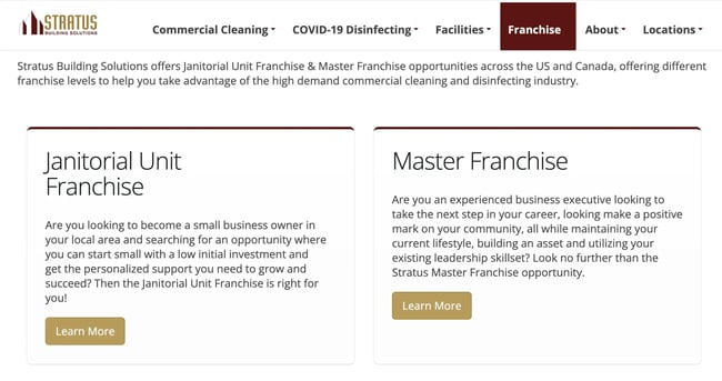 franchise opportunities, stratus