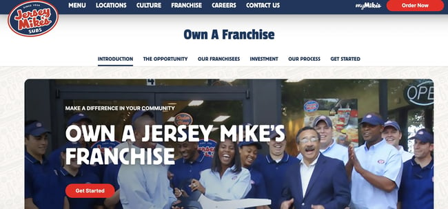 franchise opportunities, jersey mikes