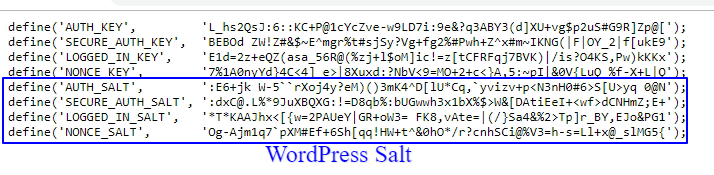 WordPress Salts