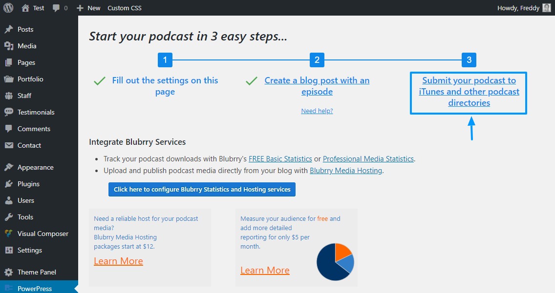 submitting podcast to podcast directories using the powerpress plugin