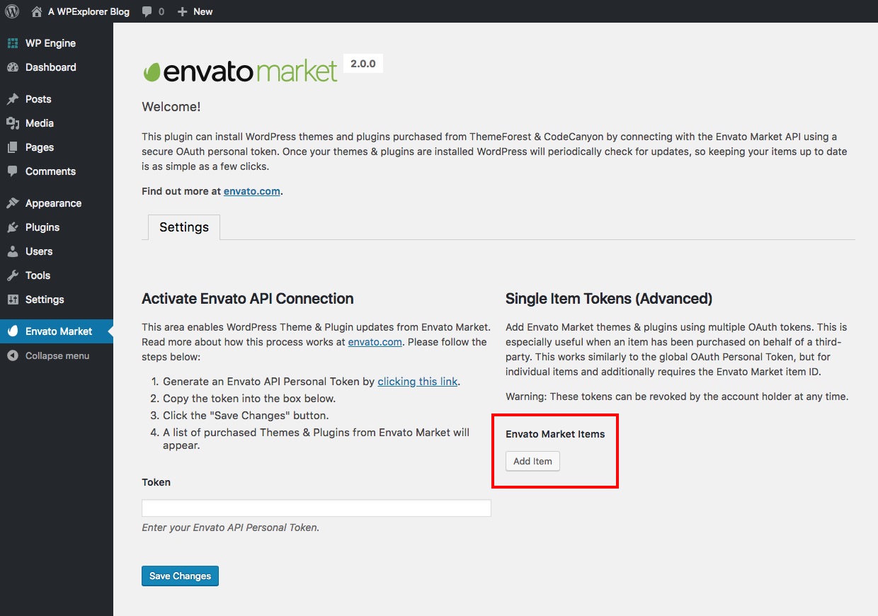 Single Use Envato Token Authorization