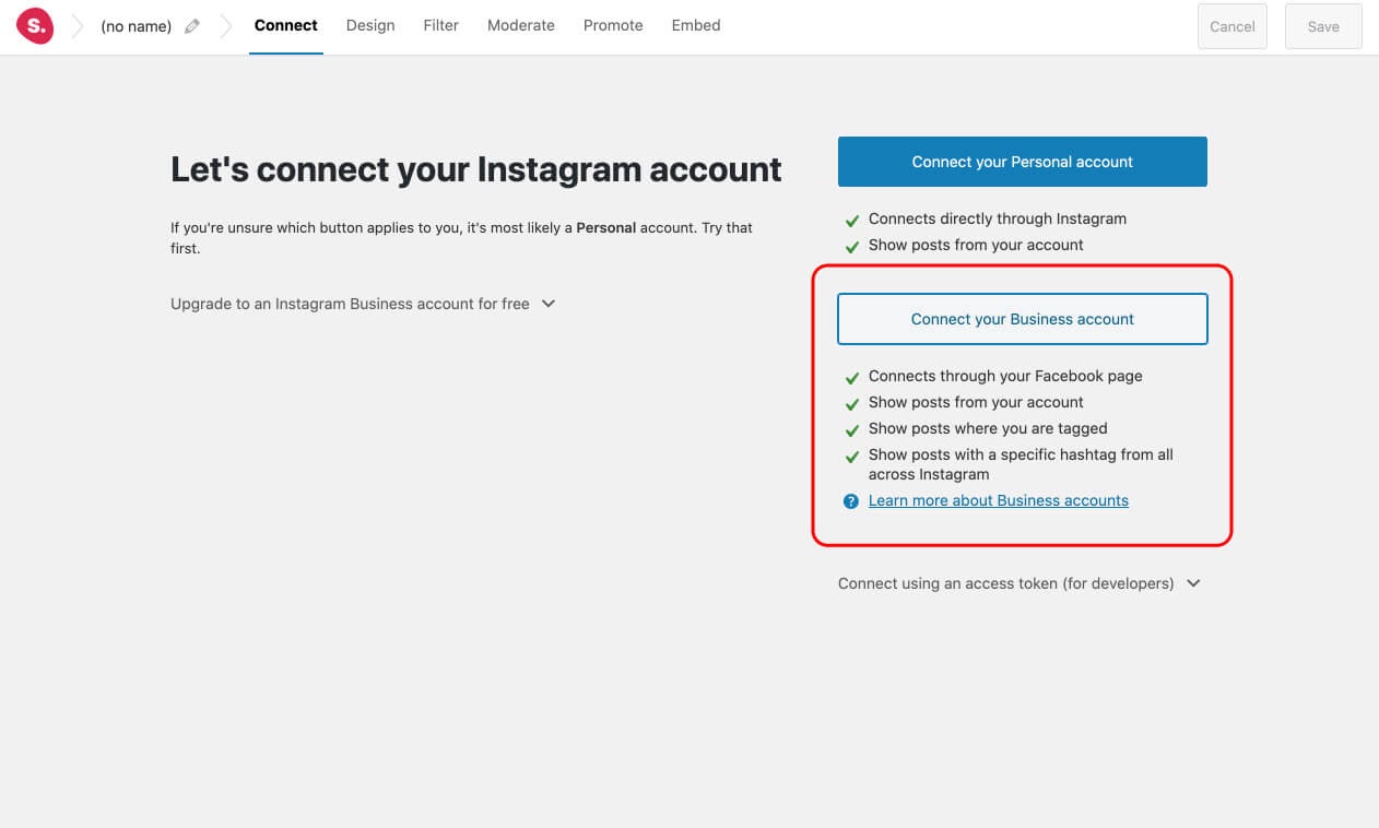 Connect to your Instagram Account