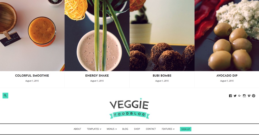 Veggie Food Blogging WordPress Theme