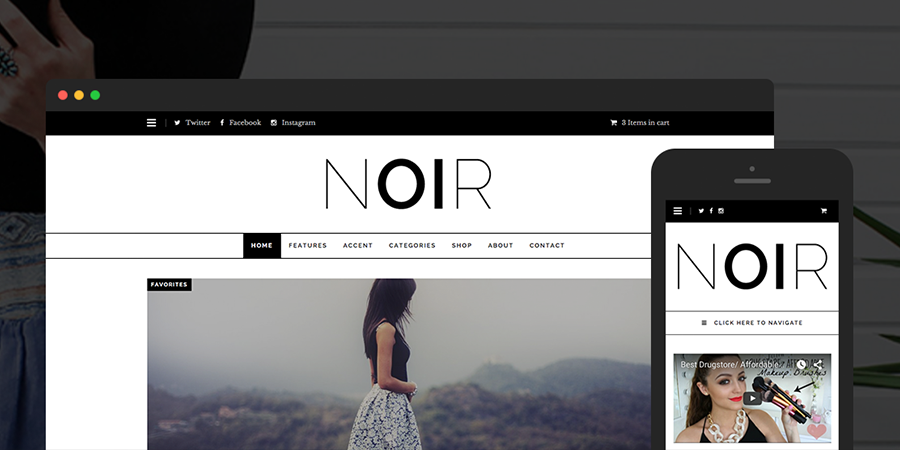 Noir Simple WordPress Theme for Infoprenuers