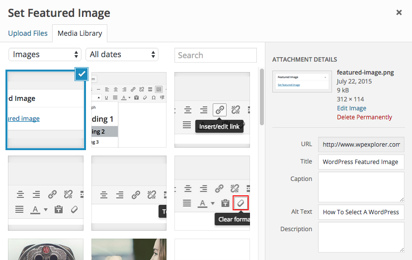 Adding WordPress Featured Images