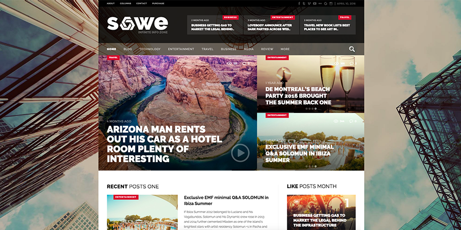 Sowe Magazine WordPress Theme