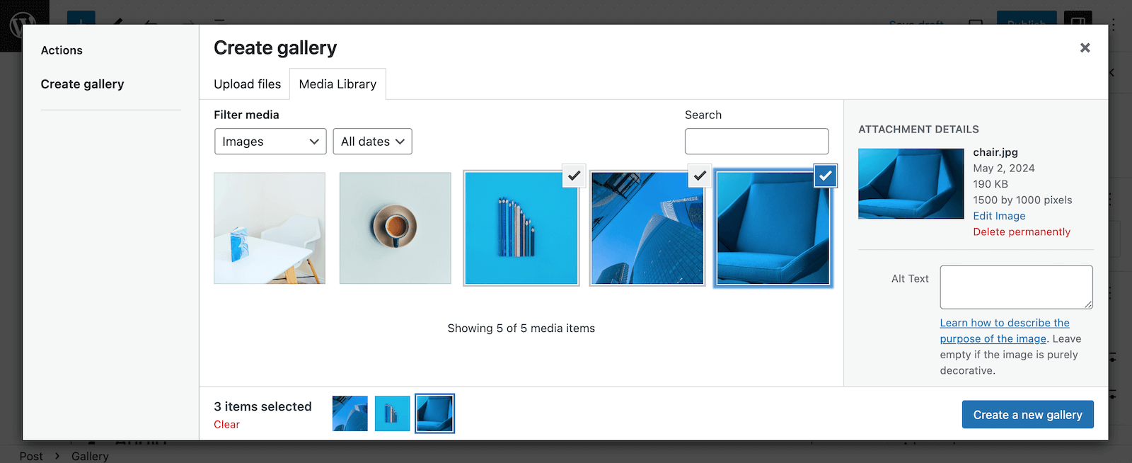 Add images to Image Gallery Block