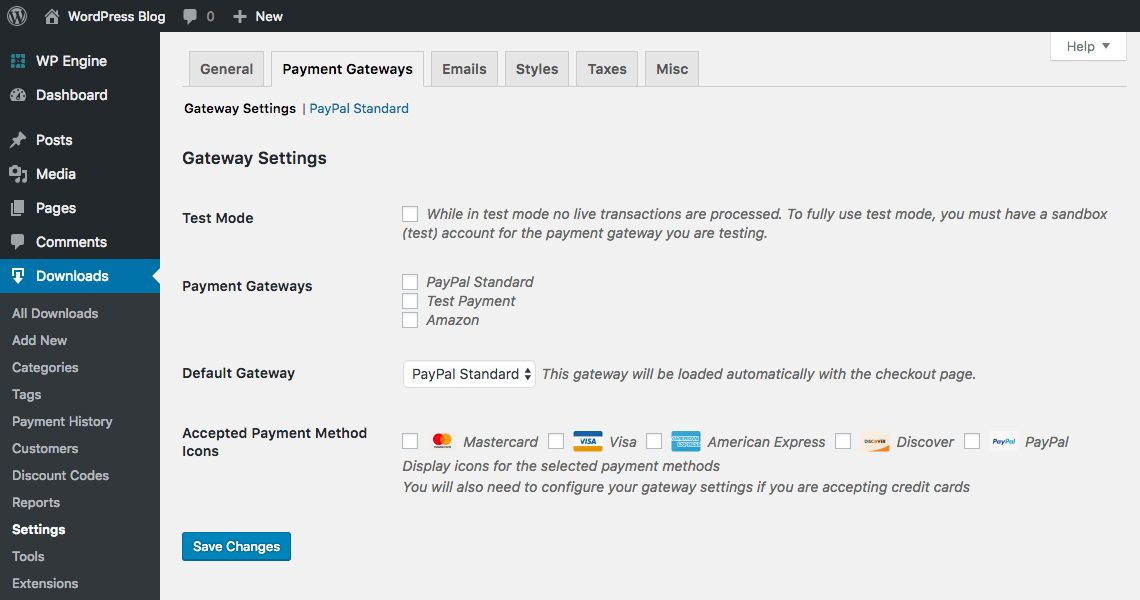 Easy Digital Downloads Payment Gateways