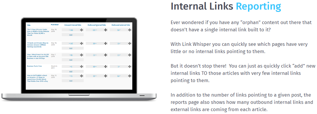 link whisper internal links reporting