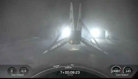 SpaceX succesfully lands Falcon 9 after earlier mishap