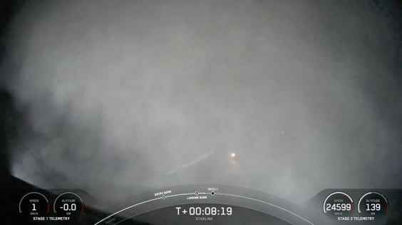 SpaceX successfully lands Falcon 9 after earlier mishap