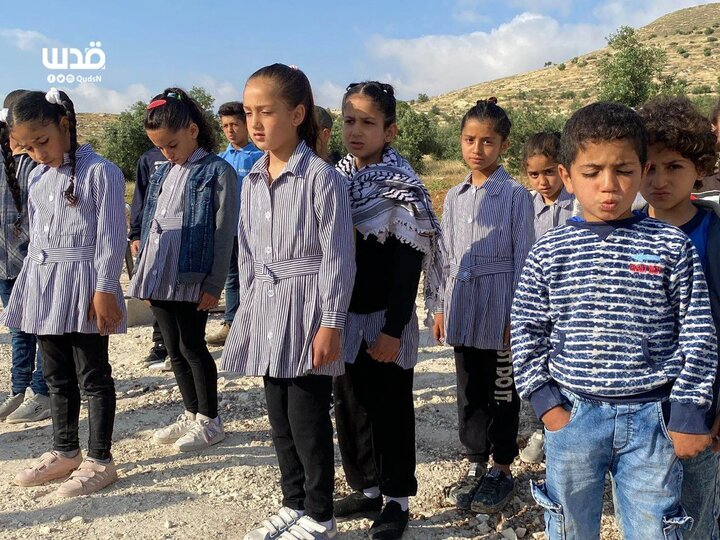 دانش‌آموزان مدرسه «التحدی» در شرق بیت‌لحم چادرنشین شدند+تصاویر