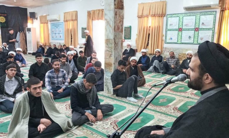 طلاب بوشهری در سوگ شهادت ششمین امام شیعیان عزاداری کردند
