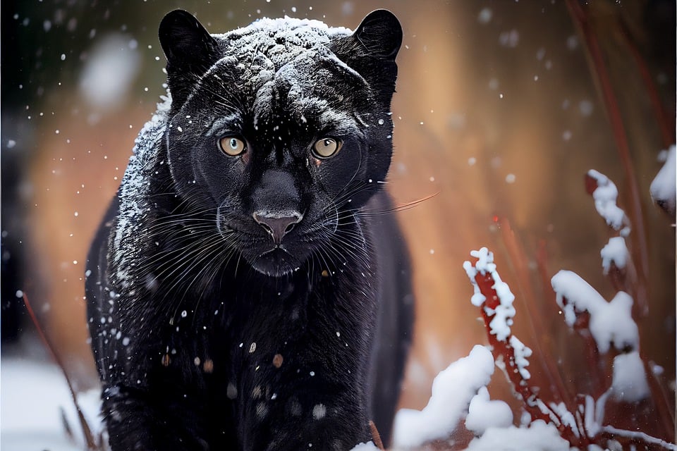 black panther snow