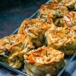 Turkish savoury pies made with spinach and yufka