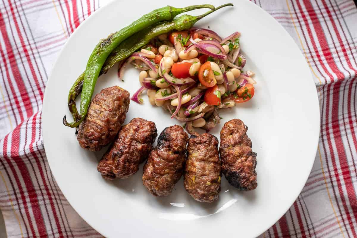 5 pieces of inegol kofte served on a plate