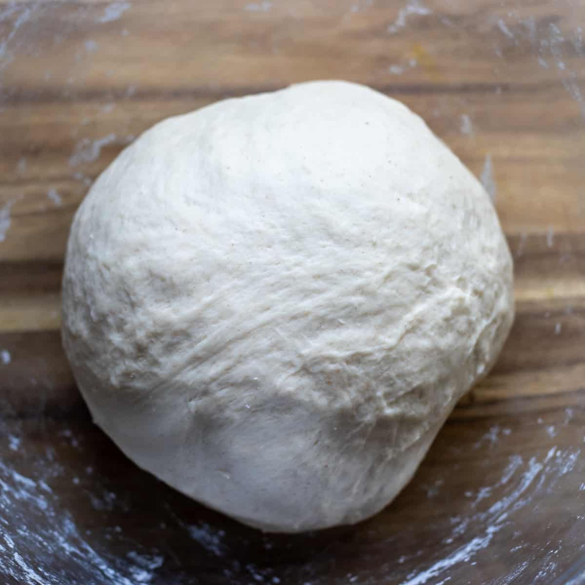 pide dough in a bowl before proving 