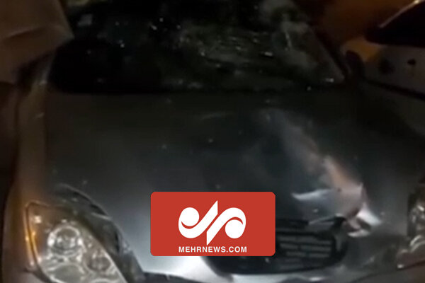 تصاویری از خودروی ضارب شهید قنبری بعد از حمله به ماموران