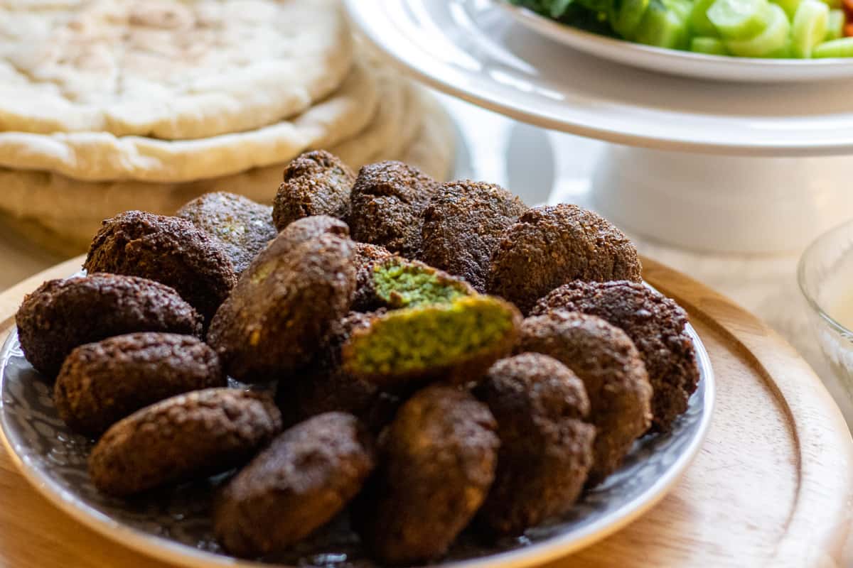 Lebanese Falafel patties on a plate