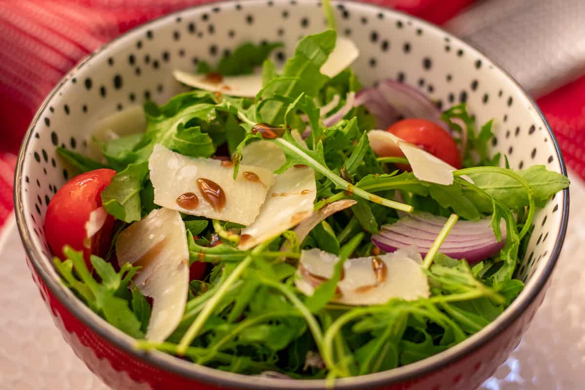 rocket&Parmesan Salad served in a bowl