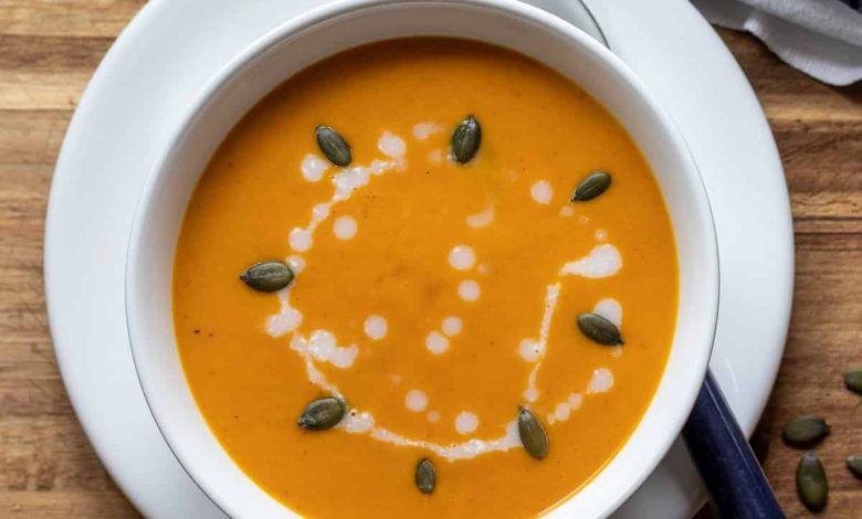 سوپ ادویه دار کدو حلوایی