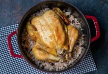 مرغ شکم پر برنج