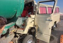 مرگ راننده مینی بوس در اصفهان در تصادف با تانکر