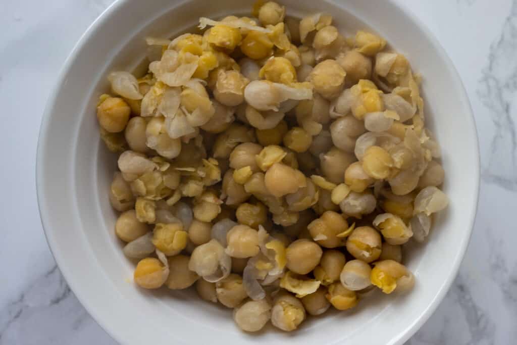 cooked chickpeas to make hummus