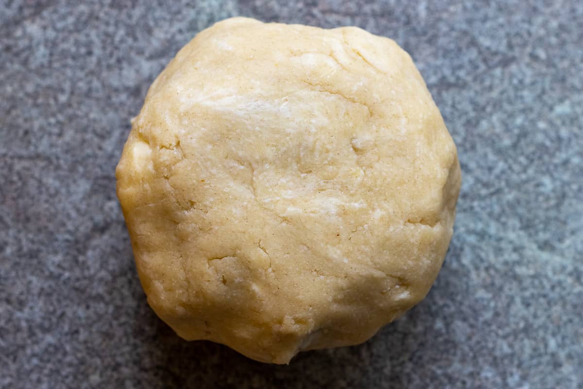 Shortcrust pastry for steak pie after chilling
