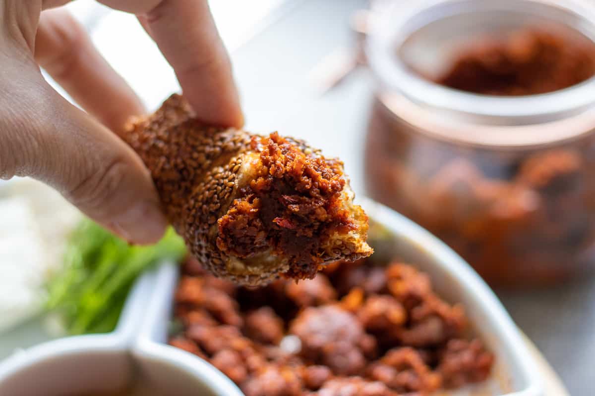 muhammara is perfect for dipping simit
