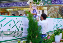 آماده سازی حسینیه اعظم محله مختص آباد آران و بیدگل برای عید غدیر