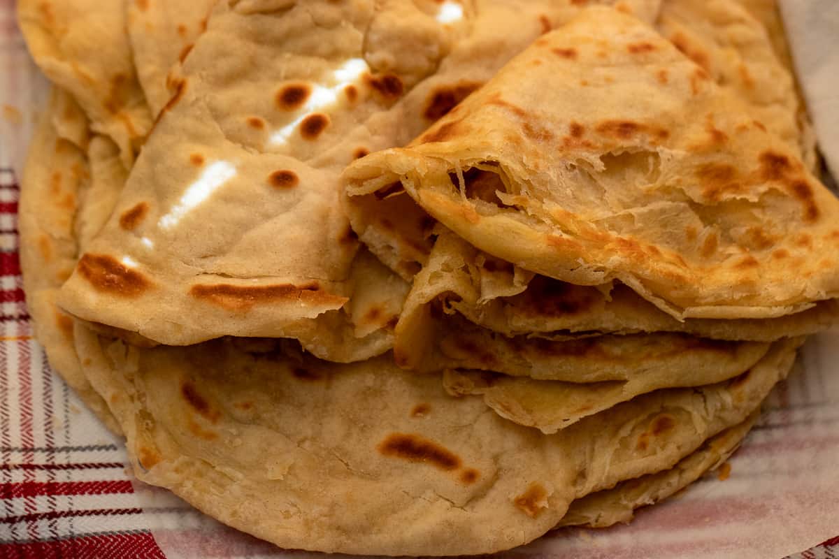 guyanese oil roti becomes pliable after clapping