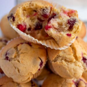 lightly spiced cranberry orange muffins