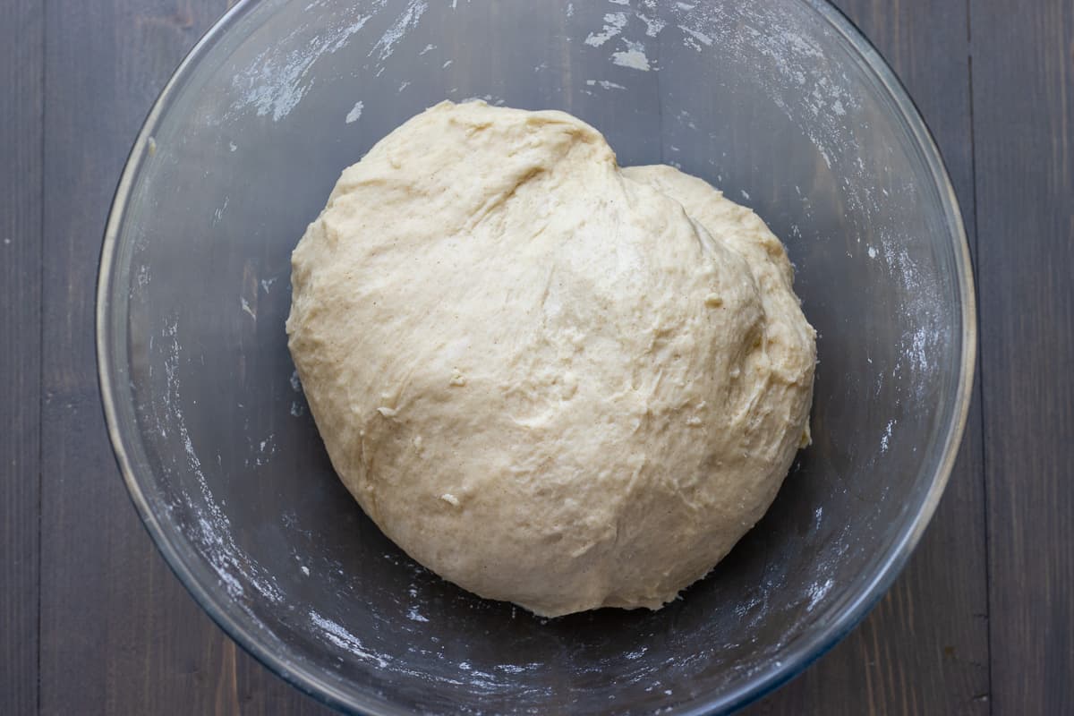 the dough for Italian cheese bread