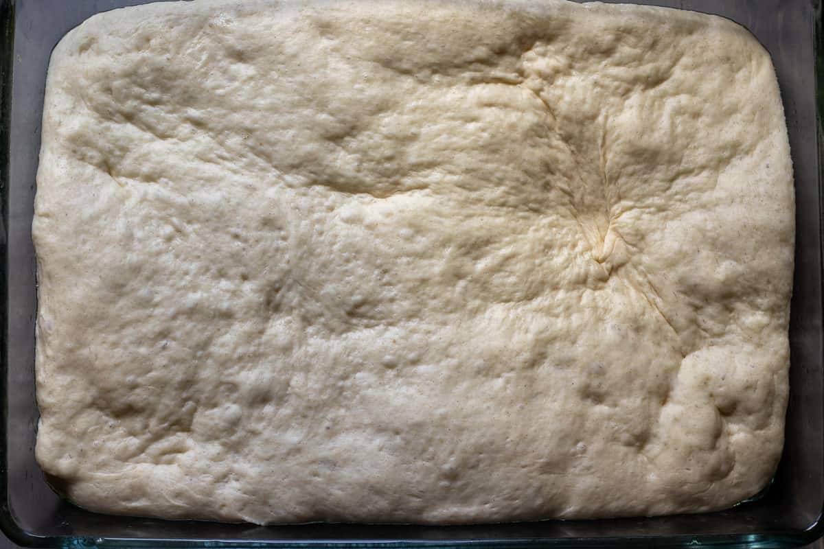 the dough is left to rise for another 15 minutes