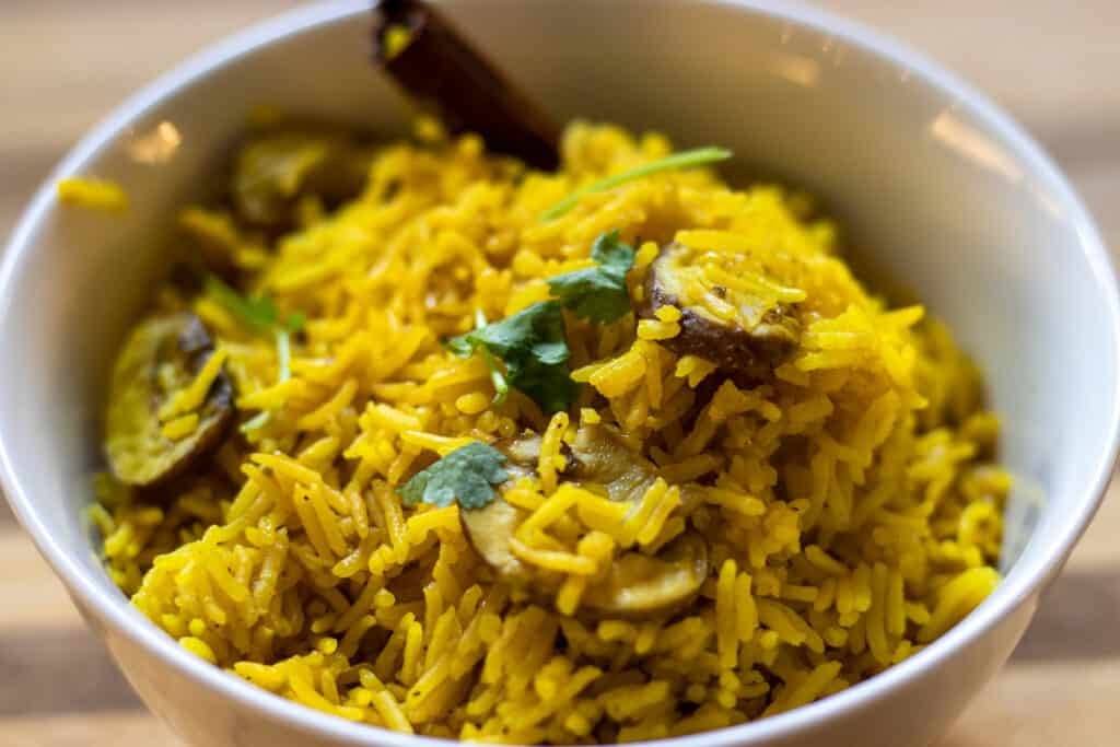 Indian style mushroom rice
