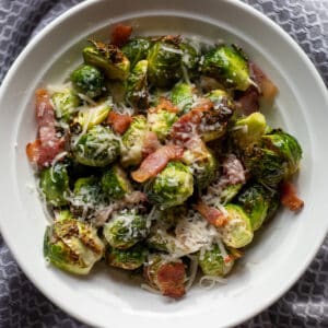 crispy Brussel Sprouts with bacon