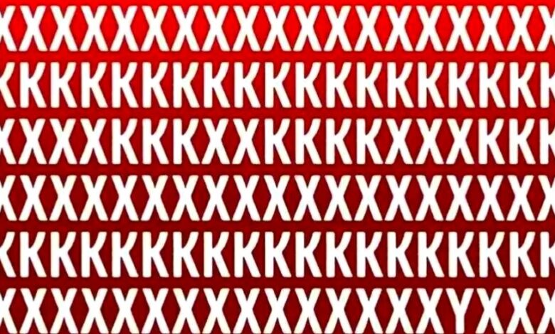 حرف Y پنهان بین حروف X و K را در 10 ثانیه پیدا کنید