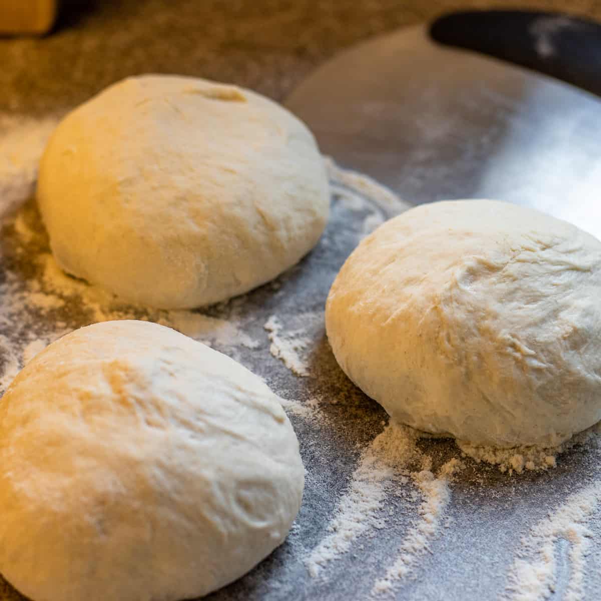 3 dough balls for Bazlama