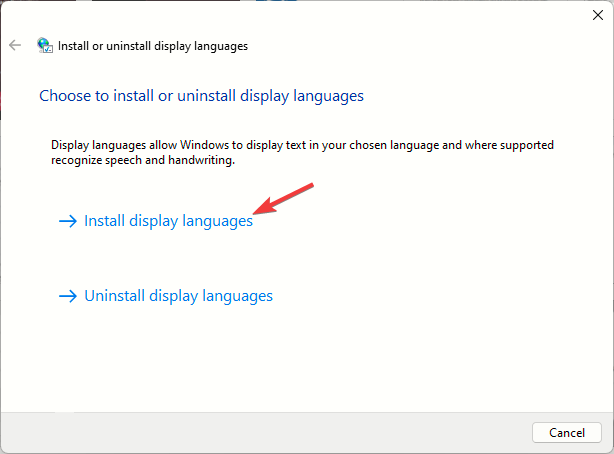 Install a display language