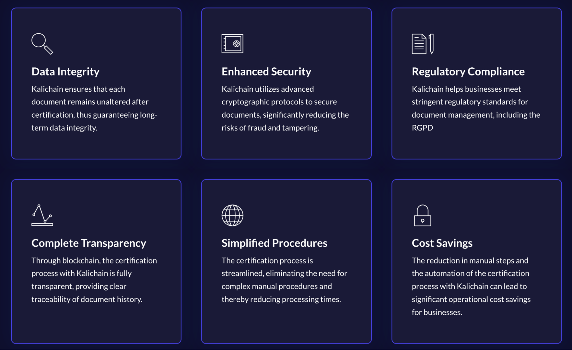KaliCertif is based on KaliChain —a blockchain focused on security and compliance. Source: KaliCertif