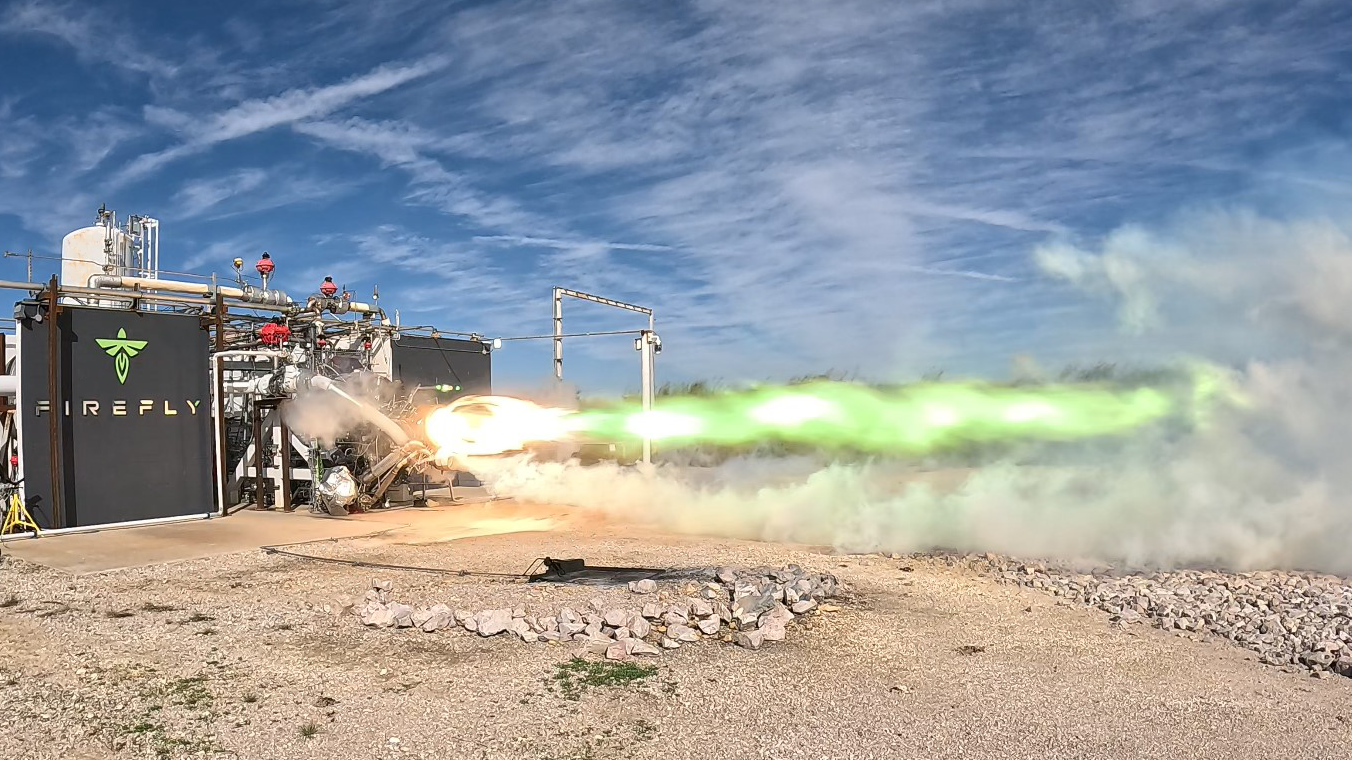 Firefly Aerospace's first hot fire test of the Miranda engine. 