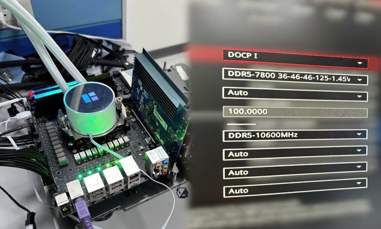Pro-Overclock با AMD Ryzen 7 8700G APU و ASUS ROG Crosshair X670E GENE به سرعت حافظه DDR5-10600k دست می یابد