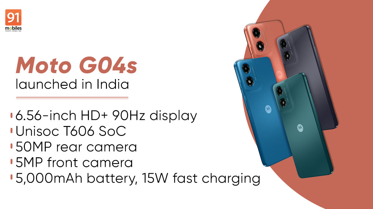 Moto G04s با اندروید 14، دوربین 50 مگاپیکسلی عرضه شده در هند: قیمت، مشخصات