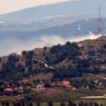 آتش سوزی در شمال اراضی اشغالی بر اثر سقوط یک راکت از لبنان