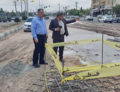 آغاز آرماتورگذاری و بتن‌ریزی پروژه تقاطع غیرهمسطح «شهید زنگی‌آبادی» در کرمان