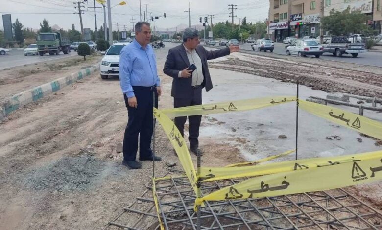 آغاز آرماتورگذاری و بتن‌ریزی پروژه تقاطع غیرهمسطح «شهید زنگی‌آبادی» در کرمان
